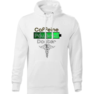BLUZA CAFFEINE POWERED DOCTOR - BIAŁA