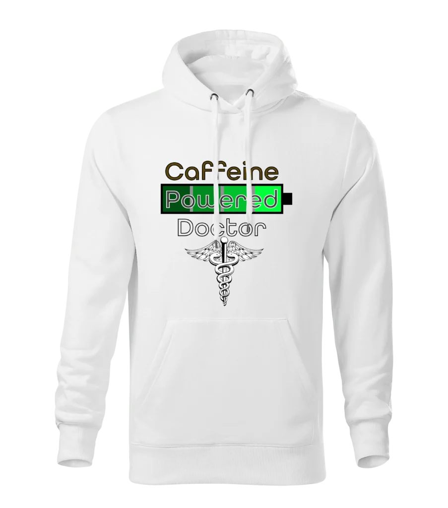 BLUZA CAFFEINE POWERED DOCTOR – BIAŁA