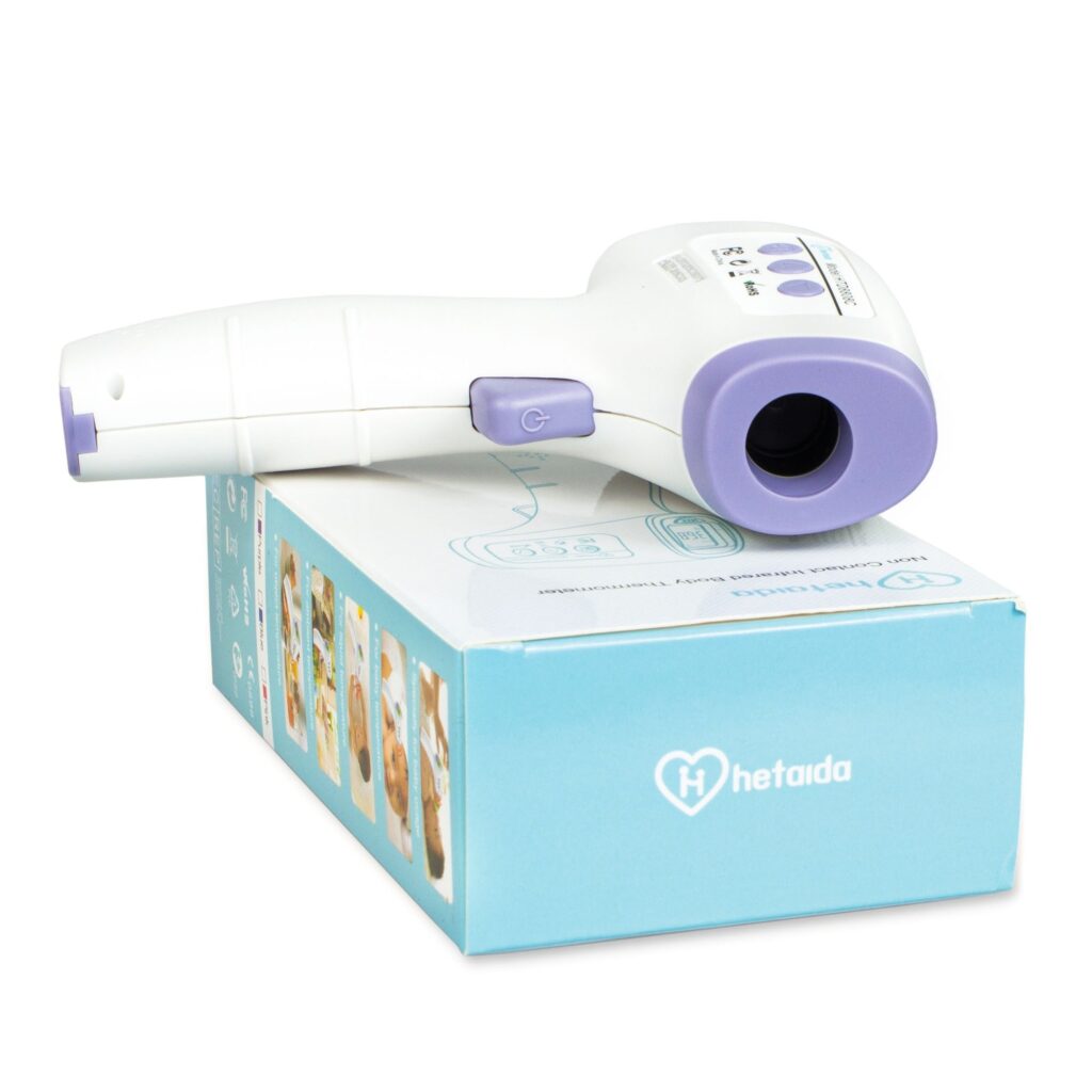 HETAIDA HTD8808C Termometr bezdotykowy, pomiar z 15 cm, podczerwień